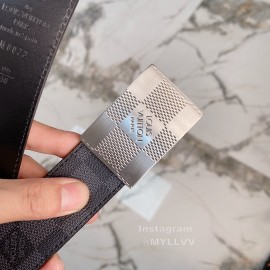 Lv Damier Canvas Leather 35mm Belts Black