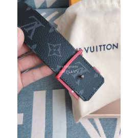 Lv Monogram Canvas Leather Letter Buckle 40mm Belts Blue