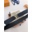 Lv Soft Navy Utah Leather Gold Initiales Buckle Belts