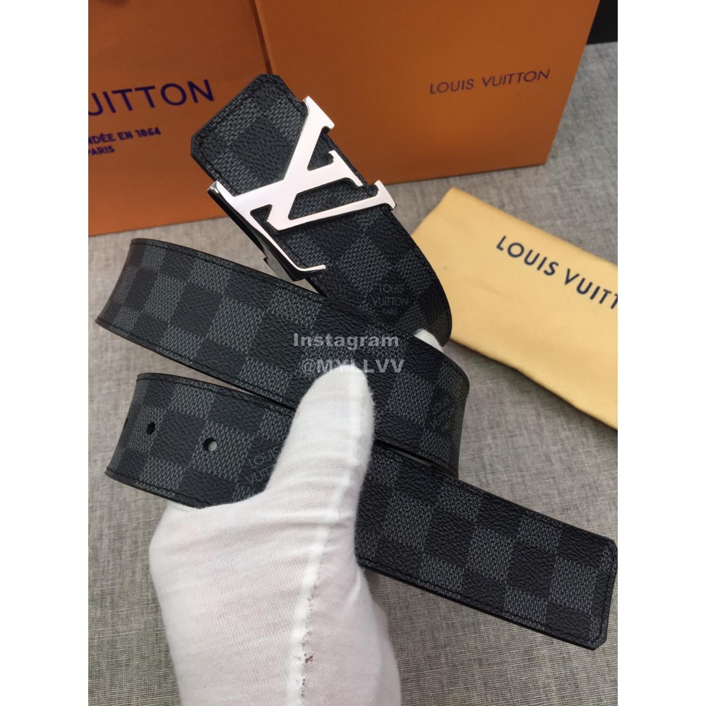 Lv Damier Canvas Leather Initiales Buckle 40mm Belts