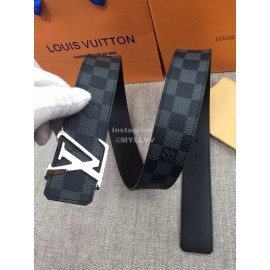 Lv Damier Canvas Leather Initiales Buckle 40mm Belts