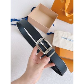 Lv Double Side Leather Silver Pin Buckle 35mm Belts