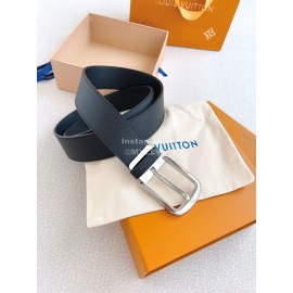 Lv Double Side Leather Silver Pin Buckle 35mm Belts