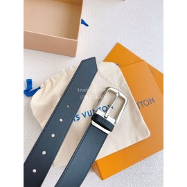 Lv Double Side Leather Silver Pin Buckle 35mm Belts