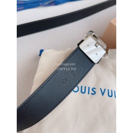 Lv Double Side Leather Silver Pin Buckle 35mm Belts