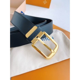 Lv Double Side Leather Gold Pin Buckle 35mm Belts