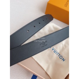Lv Double Side Black Leather Gold Pin Buckle 35mm Belts