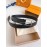 Lv Double Side Black Leather Gun Color Pin Buckle 35mm Belts