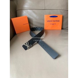 Lv Damier Graphite Canvas Leather Letter Buckle 40mm Belts Black