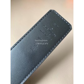 Lv Damier Graphite Canvas Leather Letter Buckle 40mm Belts Black