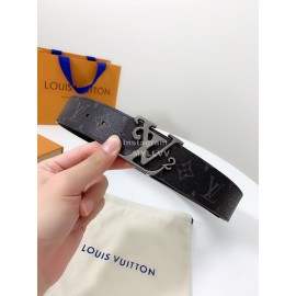 Lv Classic Monogram Canvas Waterproof Leather Gun Color Buckle 40mm Belts