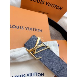 Lv Monogram Canvas Calf Leather Letter Gold Buckle 40mm Belts For Men