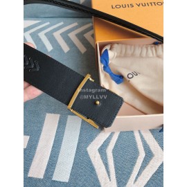 Lv Fashion Calf Leather Gun Color Letter Buckle 40mm Belts