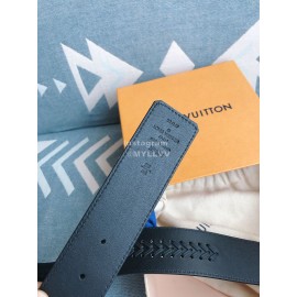 Lv Fashion Calf Leather Gun Color Letter Buckle 40mm Belts