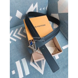 Lv Fashion Calf Leather Gun Color Letter Buckle 40mm Belts