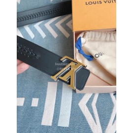 Lv Fashion Calf Leather Gold Letter Buckle 40mm Belts