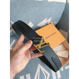 Lv Fashion Calf Leather Gold Letter Buckle 40mm Belts