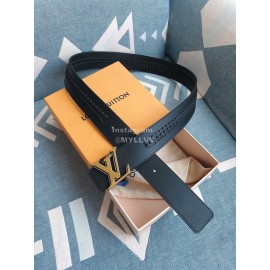Lv Fashion Calf Leather Gold Letter Buckle 40mm Belts