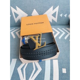Lv Fashion Calf Leather Gold Letter Buckle 40mm Belts