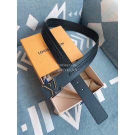 Lv Fashion Calf Leather Black Letter Buckle 40mm Belts