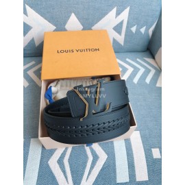 Lv Fashion Calf Leather Black Letter Buckle 40mm Belts