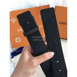 Lv Monogram Embossed Calf Leather Gun Color Buckle 35mm Pyramide Belts