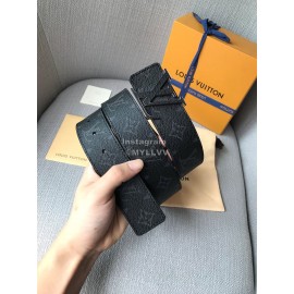 Lv Monogram Ink Canvas Calf Leather Letter Buckle 40mm Belts