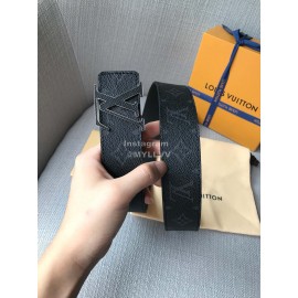 Lv Monogram Ink Canvas Calf Leather Letter Buckle 40mm Belts
