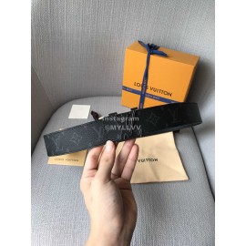 Lv Monogram Ink Canvas Calf Leather Letter Buckle 40mm Belts