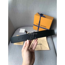 Lv Monogram Ink Canvas Calf Leather Letter Buckle 40mm Belts