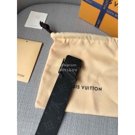 Lv Monogram Ink Canvas Calf Leather Letter Buckle 40mm Belts