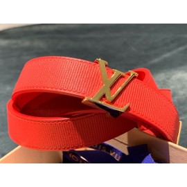 Lv Initiales Elegant Leather 20mm Belts Red