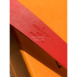 Lv Initiales Elegant Leather 20mm Belts Red