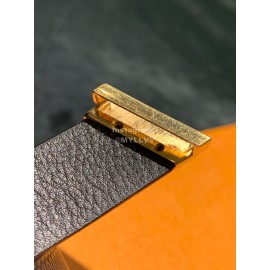 Lv Initiales Elegant Leather 20mm Belts Black