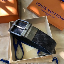 Lv Damier Infini Leather Gun Color Pin Buckle 40mm Belts