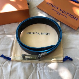 Lv Damier Infini Leather Gun Color Pin Buckle 40mm Belts