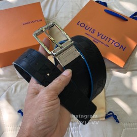 Lv Damier Infini Leather Silver Pin Buckle 40mm Belts