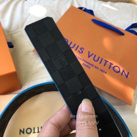 Lv Damier Infini Leather Silver Pin Buckle 40mm Belts
