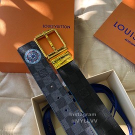 Lv Damier Infini Leather Gold Pin Buckle 40mm Belts