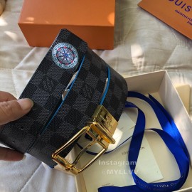 Lv Damier Infini Leather Gold Pin Buckle 40mm Belts