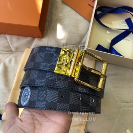 Lv Damier Infini Leather Gold Pin Buckle 40mm Belts