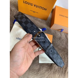Lv Black Damier Canvas Leather Pin Buckle 35mm Belts For Men