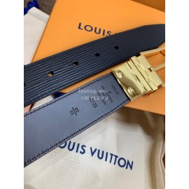 Lv Black Leather Gold Pin Buckle 35mm Belts For Men