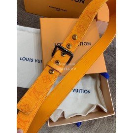 Lv Fashion Monogram Canvas Pin Buckle 35mm Belts Yellow