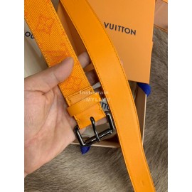 Lv Fashion Monogram Canvas Pin Buckle 35mm Belts Yellow