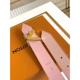 Lv Fashion Epi Leather Letter Buckle 30mm Belts For Women Pink