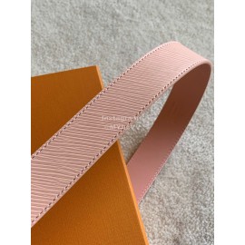 Lv Fashion Epi Leather Letter Buckle 30mm Belts For Women Pink