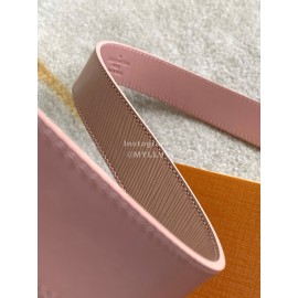 Lv Fashion Epi Leather Letter Buckle 30mm Belts For Women Pink