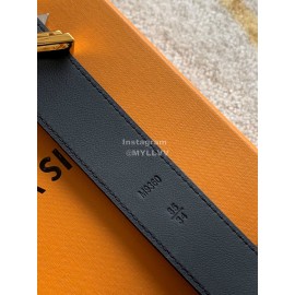 Lv Fashion Epi Leather Letter Buckle 30mm Belts For Women Black