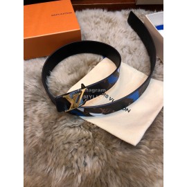 Lv Fashion Printed Leather Letter Buckle 40mm Belts Black